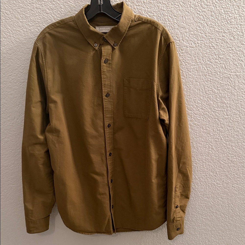 Everlane Men's Casual Button Down Shirt - Green